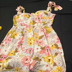 Floral Sundress with Bow Straps